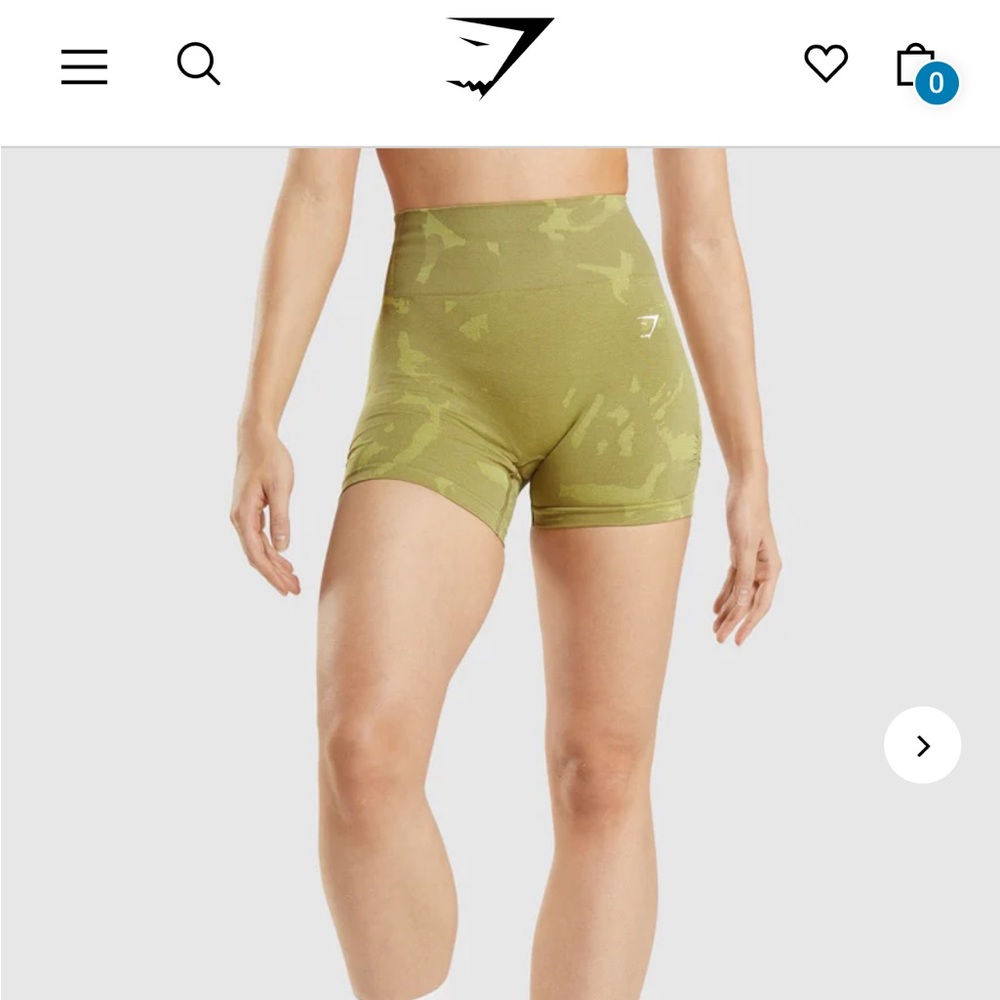 Gymshark ADAPT CAMO SEAMLESS SHORTS size Small